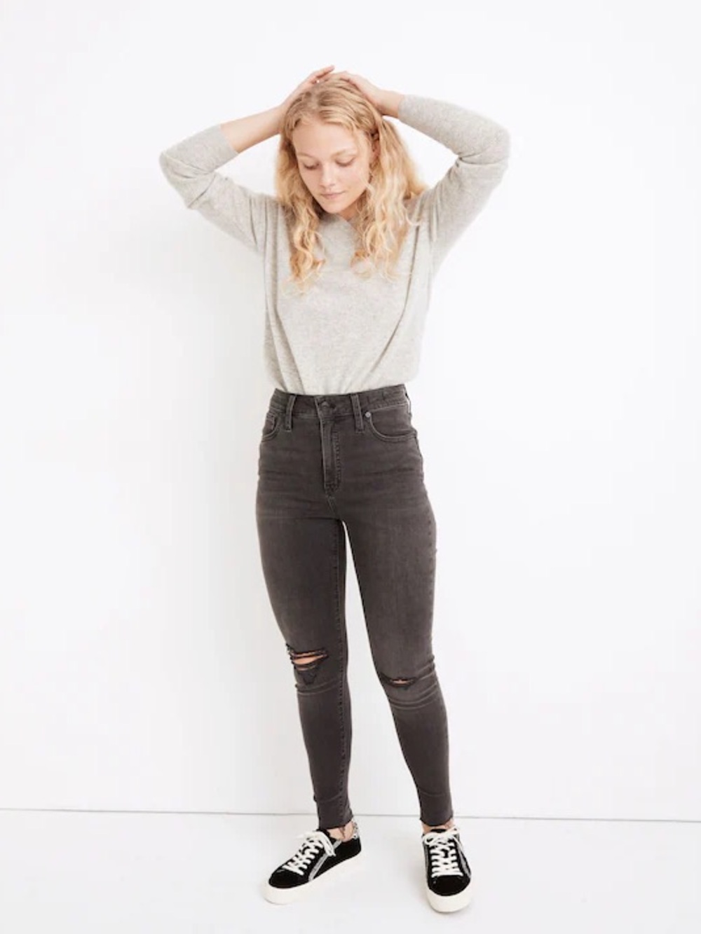 Madewell Curvy High-Rise Skinny Jeans in Black Sea